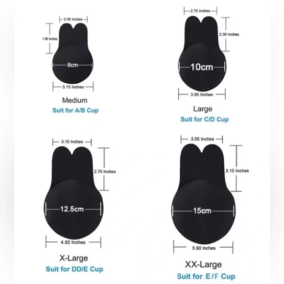 ADHESIVE BRAND NEW IN BAG SET OF 3 LIFTING INVISIBLE PADDED BRAS - Picture 6 of 6